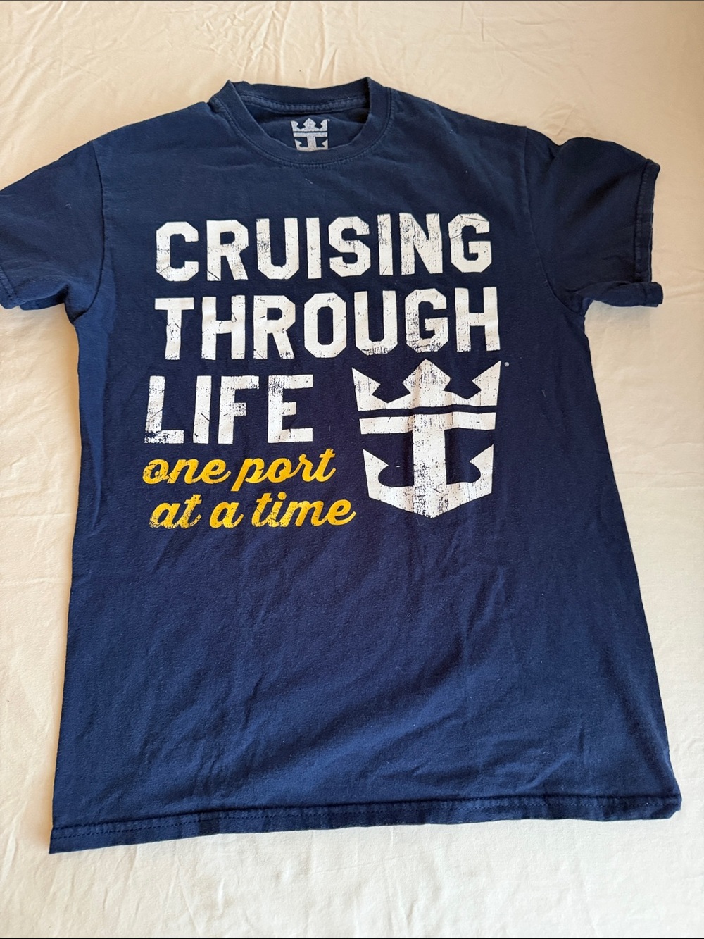 Royal Caribbean Navy Blue 'Cruising Through Life' Graphic Tee
